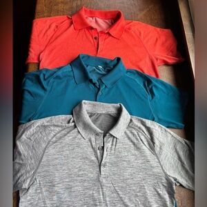 Set of 3 Lululemon golf shirts men size M